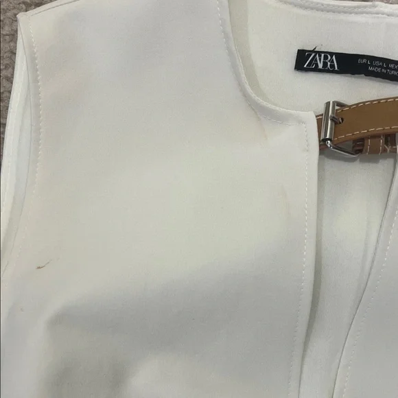 Zara Cream Sleeveless Bodysuit - Picture 2 of 2